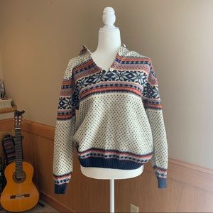 Vintage half button sweater